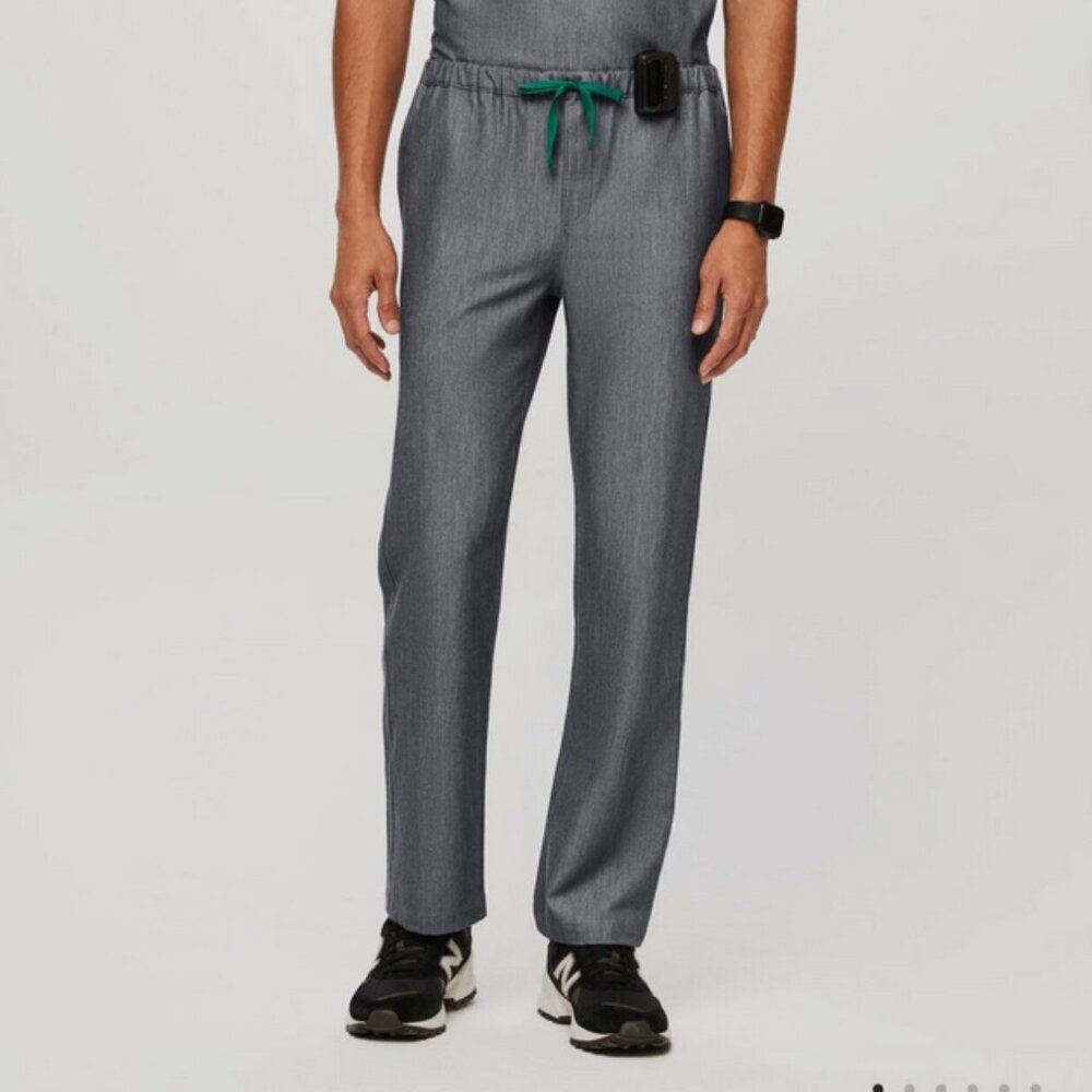 NWT FIGS Pisco Basic Scrub Pants Graphite Gray Drawstring Men’s Size Large
